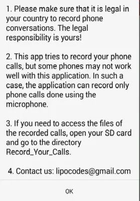 Record Your Calls android App screenshot 0